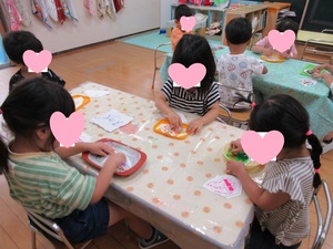 氷でにじみ絵