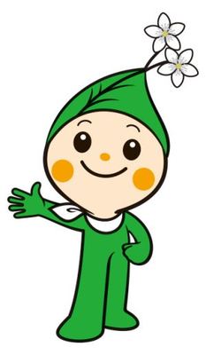 イラスト：右手を上げている
