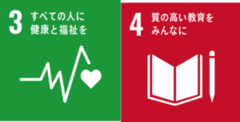 画像：SDGsマーク　3.4
