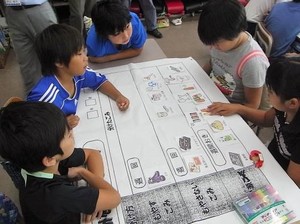 写真2:ごみの回収ルールを学ぶ様子