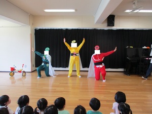 食育レンジャーの登場です。