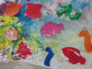 1歳児クラスの制作