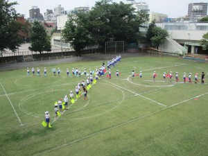 弥生小 体育科発表会練習の様子