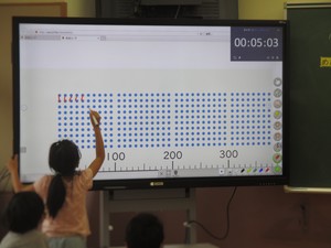 大谷口小 算数の授業の様子