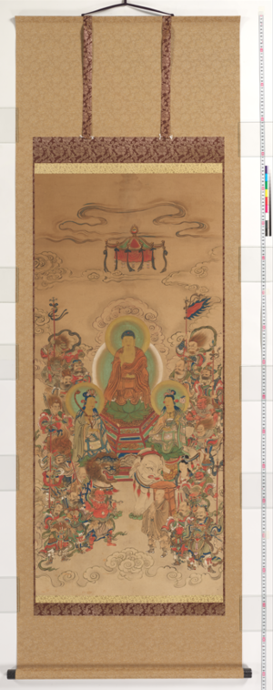 観明寺豊田家奉納仏画（釈迦十六善神図）