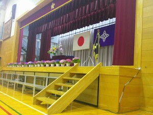 写真：卒業式の会場