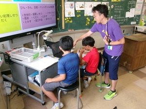写真:先生による助言指導の様子